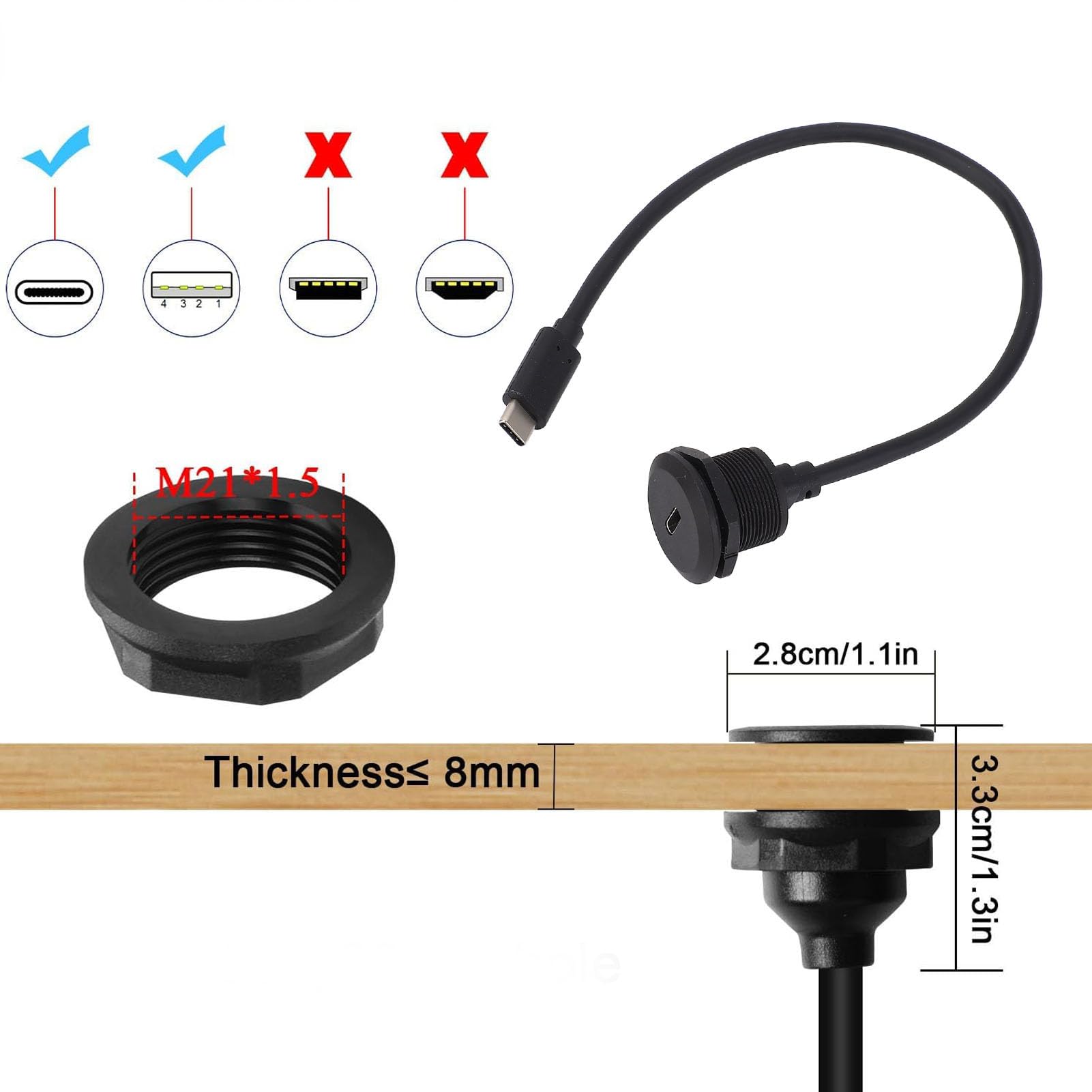 Amazon.co.jp: 5Gbps USB C フラッシュマウントアダプター、PD60W 20V