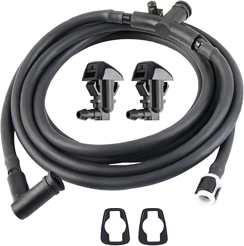 Kit de boquillas de limpiaparabrisas compatible con manguera de chorro y líquido para lavadora F550 F450 F350 F250 con conector que reemplaza al OEM