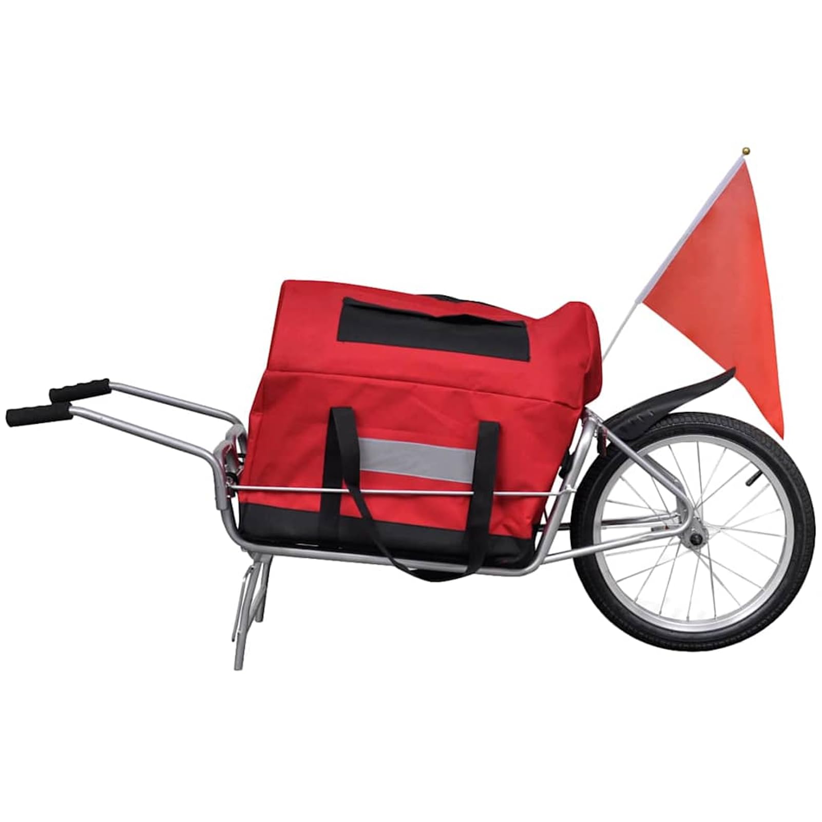Gecheer Rimorchio Bici, Carrello Trasporto Portatile 143x42x41 cm con Struttura Acciaio e Custodia Oxford per Ciclisti Urbani, Shopping e Attrezzi