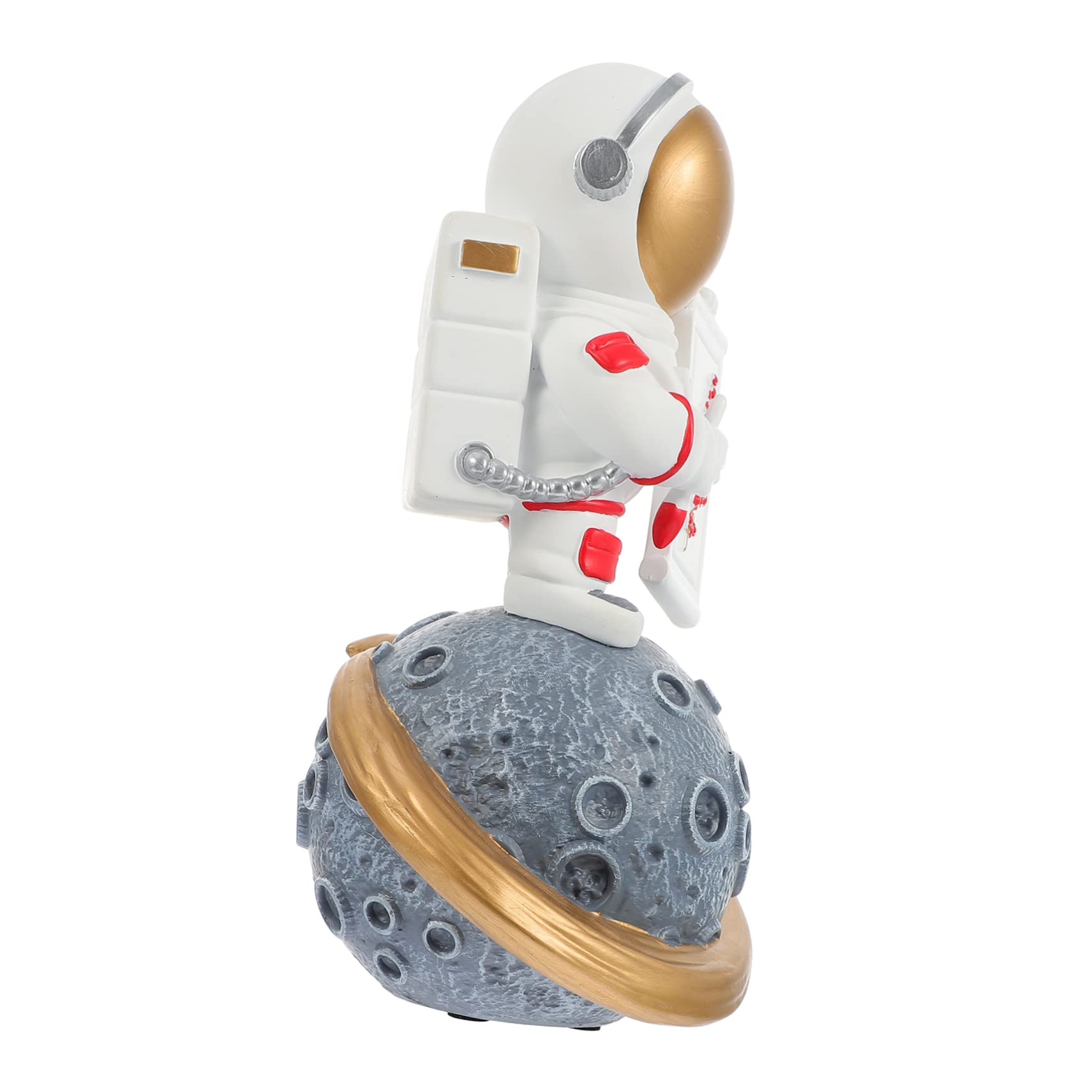 Figura Decorativa De Astronauta Estatua De Resina Decoración Lunar Ideal para Escritorio y Hogar