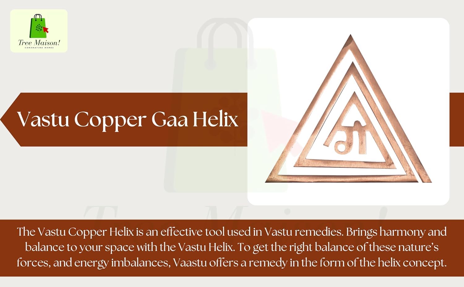 Copper Gaa Helix | 6 Inch | Energy Booster Vastu Remedy | Vastu Helix Remedy for Zone Correction | Zonal Placement - SE | Pack