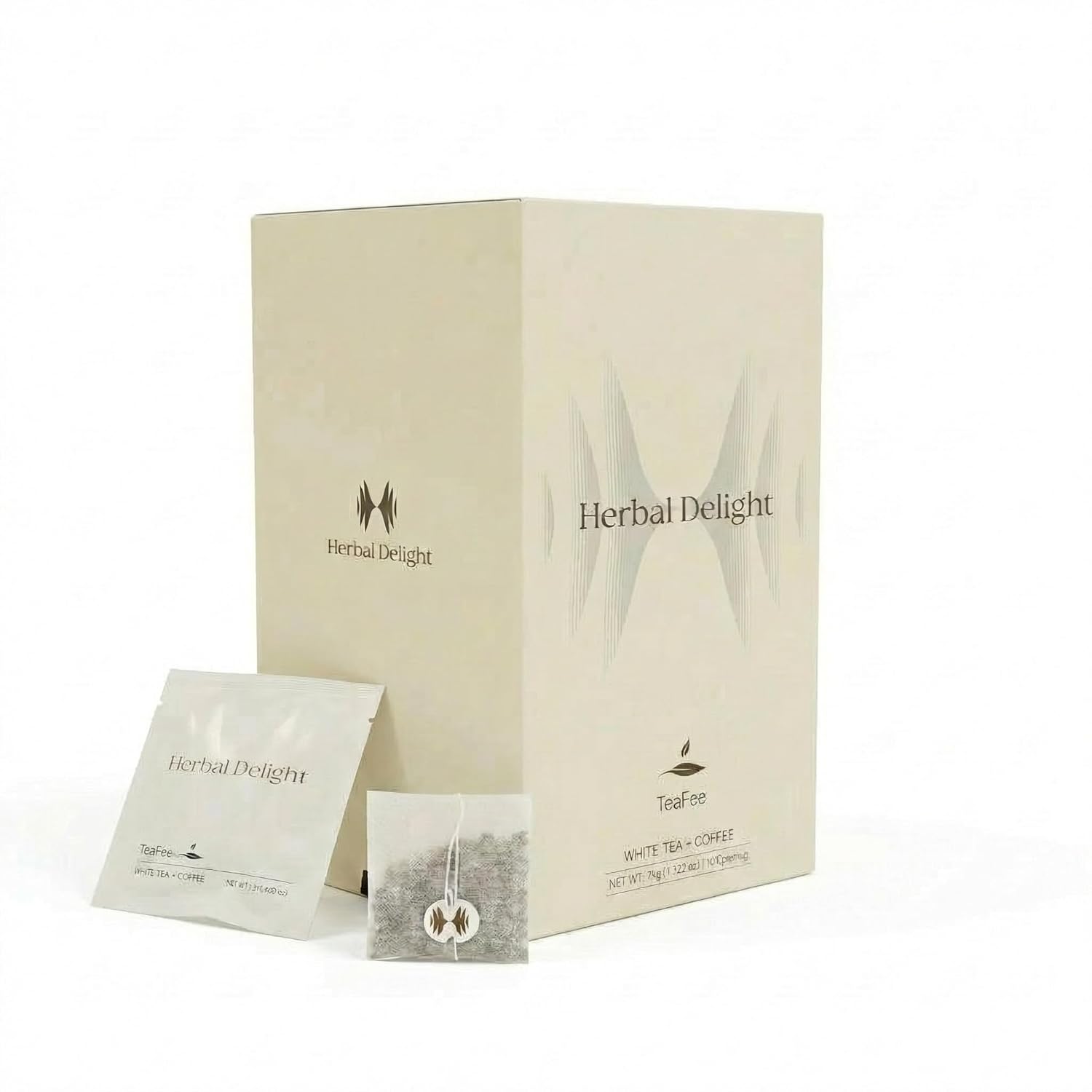 Herbal Delight - Coffee Alternative with Caffeine, White Tea & Arabica Coffee Blend Tea Bags for Energy and Focus, Caffeinated Tea Bags, Coffee Substitute, Hot or Iced, 12 Count