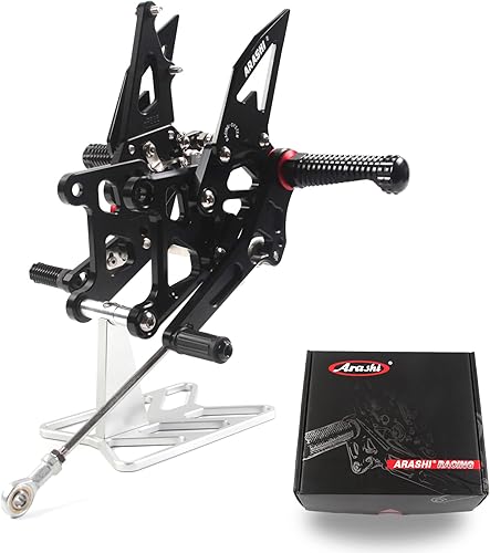 Miniatura 12 de Arashi (Versión 2.0) Estribos traseros ajustables para Honda CBR1000RR 2004-2007 / CBR600RR 2003-2005 2006 Accesorios para motocicleta Piezas