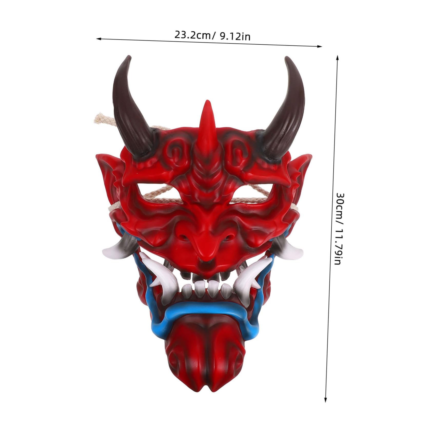 Japonesa Demonio Terror Ligera y Resistente para Fiesta Halloween y Cosplay con Cuernos Cómoda para Eventos Prolongados y Celebraciones Disfrazadas