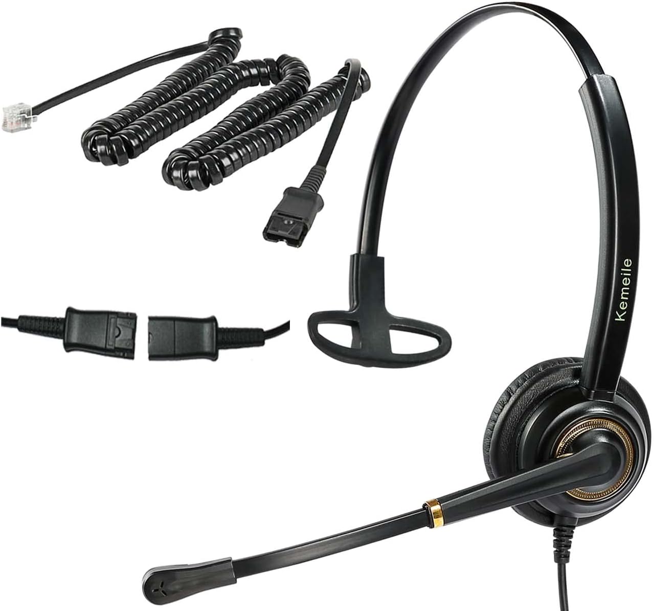 N/X KEMEILE Telephone Headset with Noise Cancelling Mic, Corded RJ9 Phone Headset Compatible with Cisco CP-7821 7841 7942G 7931G 7940 7941G 7945G 7960 7961G 7962G 7965G 7975G 8811 8841 8861 9951 etc