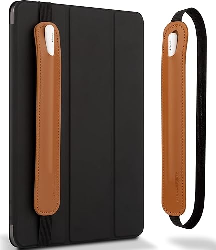 Goospery Soporte para lápices compatible con Apple Pencil (1 y 2 generación) Funda de piel sintética, accesorios de bolsillo, banda elástica,