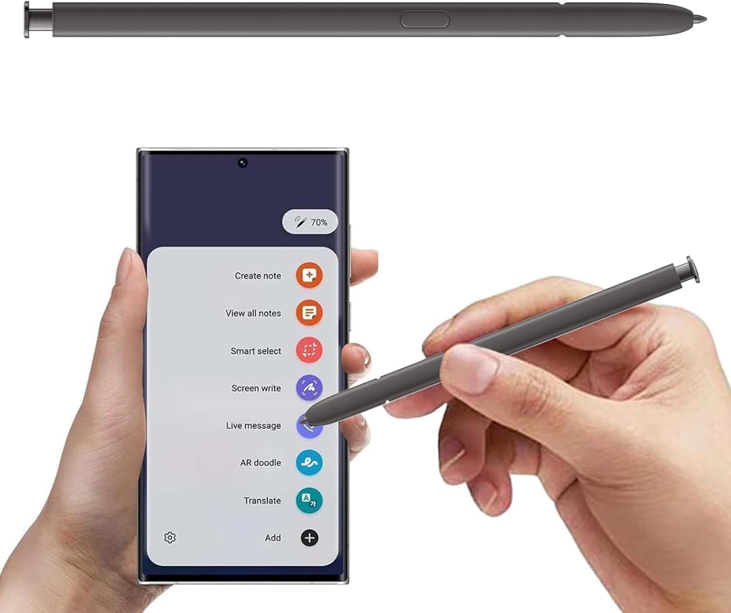 S Pen Penna Galaxy S24 Ultra di ricambio per Samsung Galaxy S24 Ultra 5G S Pen Penna Stilo con FunzioneBluetooth,colore: Nero (Titanium Black)