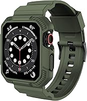 Vista 1 de OROBAY Correa Resistente Compatible con Apple Watch Banda de 45 mm/44 mm/42 mm con Estuche, Correa Antichoque para iWatch SE3 SE2 SE Series