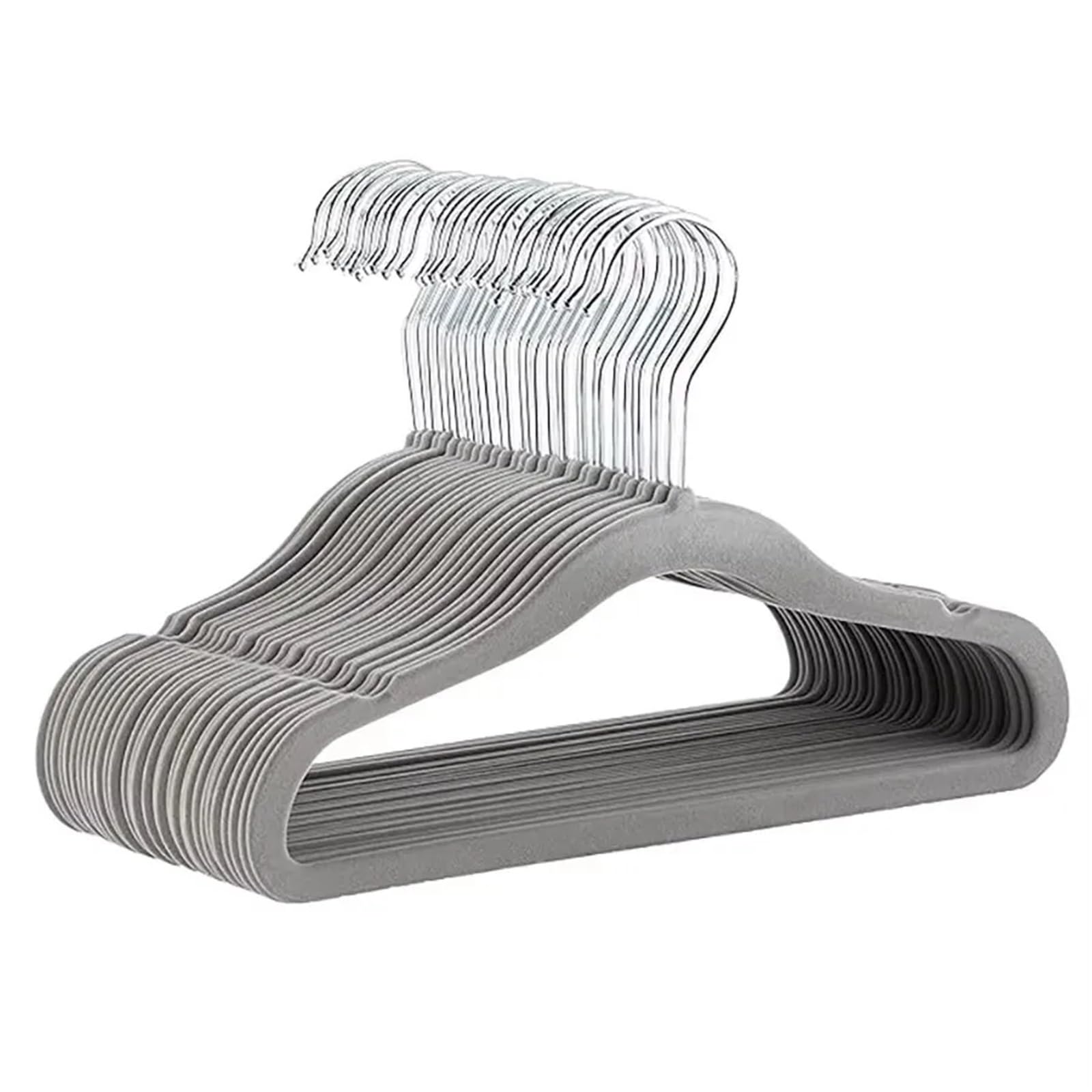 hangers 30Pack Velvet Hangers Clothes Non-Slip for home(Light Grey)