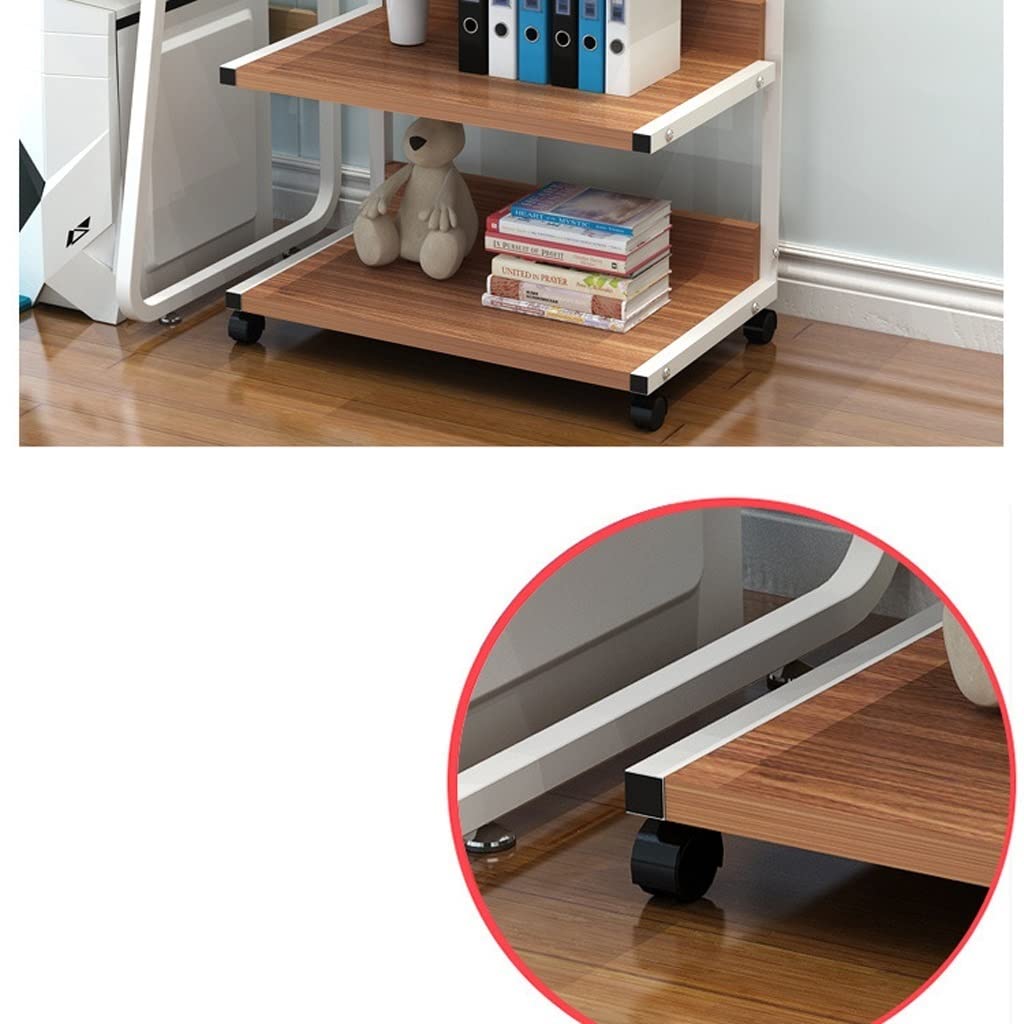 Stand di Stampa per Ufficio Carrello della stampante mobile Carrello 3 Layer Shelf Roller Stampante Stampante moderna Stampante Home Office Storage & Organizzazione con rack multifunzione Staffa Scann
