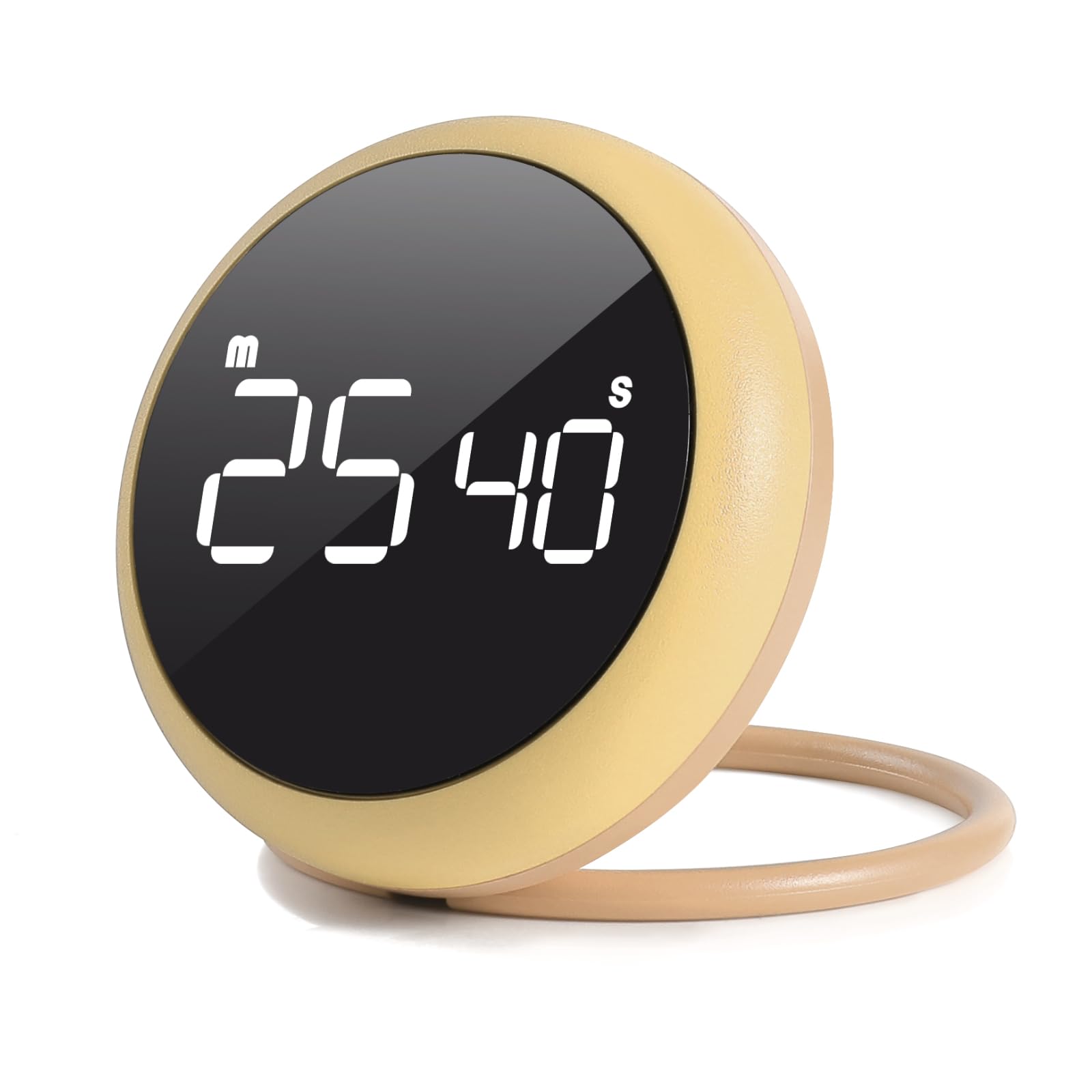 Amber Quick Que Kitchen Timers, Visual timers Large LED Display Magnetic Countdown Countup Timer for Classroom Cooking Fitness Baking Studying Teaching, Easy for Kids and Seniors (Amber)
