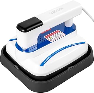VEVOR Heat Press 7 x 8 Inch Easy Press 800W 0-200? Mini Press Highly-sensitive Touch Screen Display Double-tube Heating Heat Press Machine Portable Easy Mini Press For T Shirts with Vibration Function
