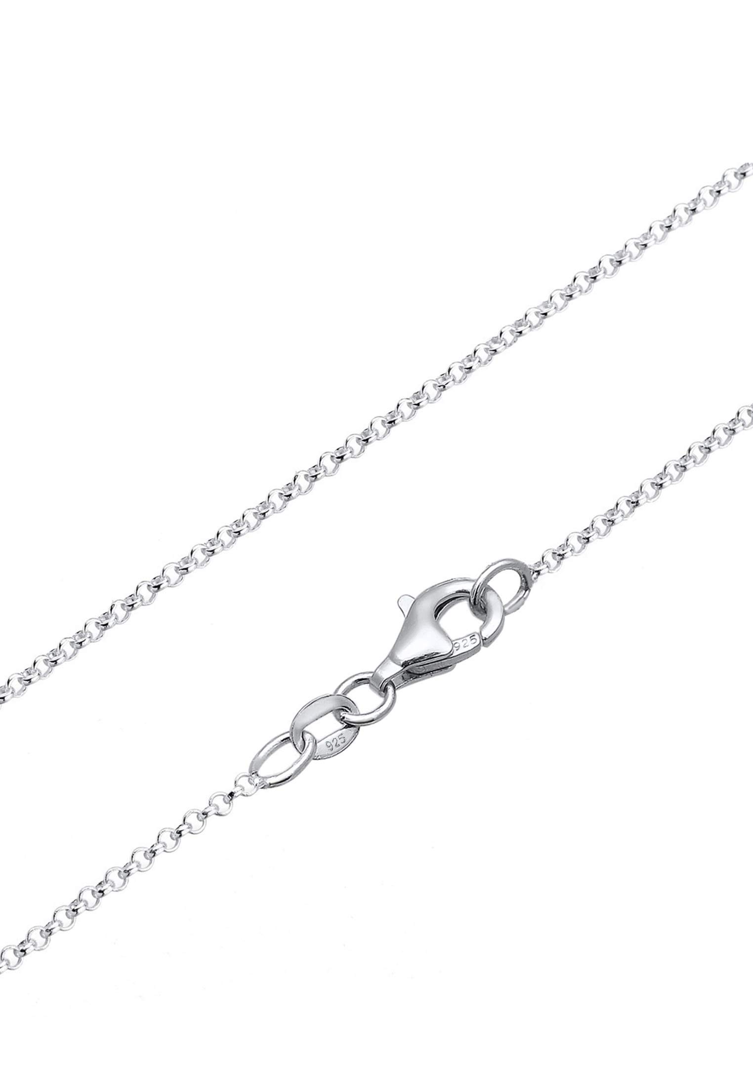 Elli Collana Donna Ciondolo Piatto Martellato in Argento Sterling 925