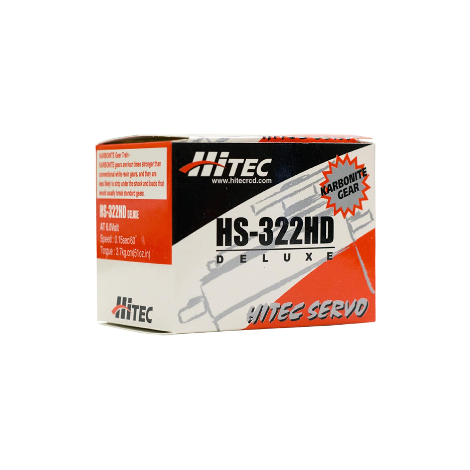 Buddy RC Hitec HS-322HD Servo estándar, rendimiento duradero y fiable (1 unidad)