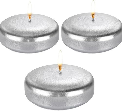 Velas flotantes de 3 pulgadas de combustión continua durante 13-15 horas, sin olor, sin humo, blancas, antigoteo, velas decorativas adecuadas para