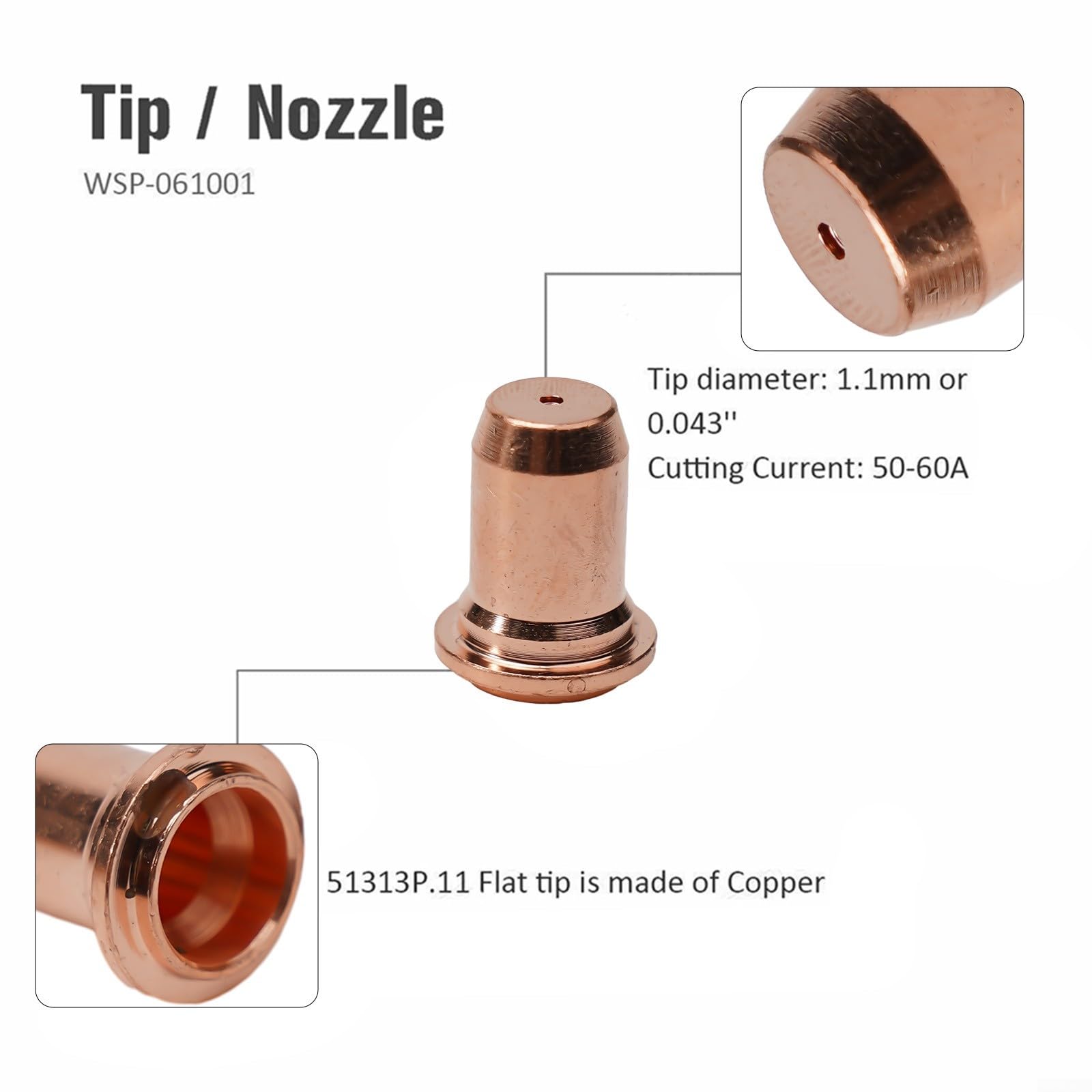 Kit Consumibles para plasma 40 Piezas Electrodo 1.0mm Kit Consumibles