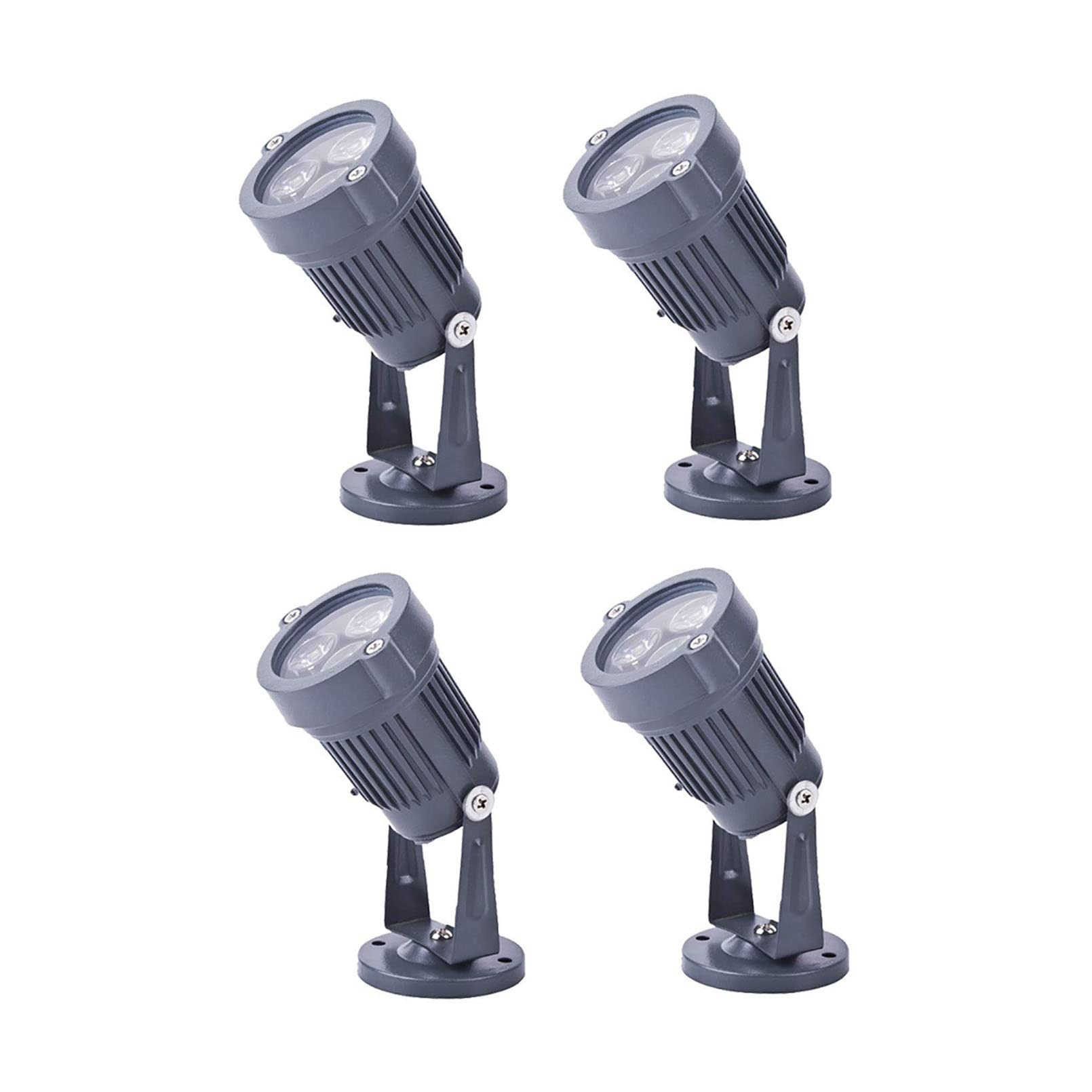 bettght 4PCS IP65 Waterproof Lighting Garden Lights - 3W Lawn Light, LED Outdoor Spotlight Floodlight, Advertising Signs Projection Disc Spotlights(White)