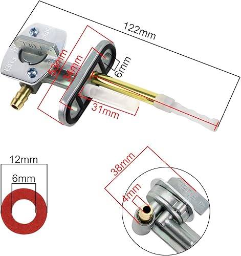 Miniatura 2 de Wai Danie Interruptor de válvula de combustible de gasolina compatible con Yamaha Blaster 200 YFS200 TTR250 TTR230 TTR125 TTR225 XT600 WR250F WR400F