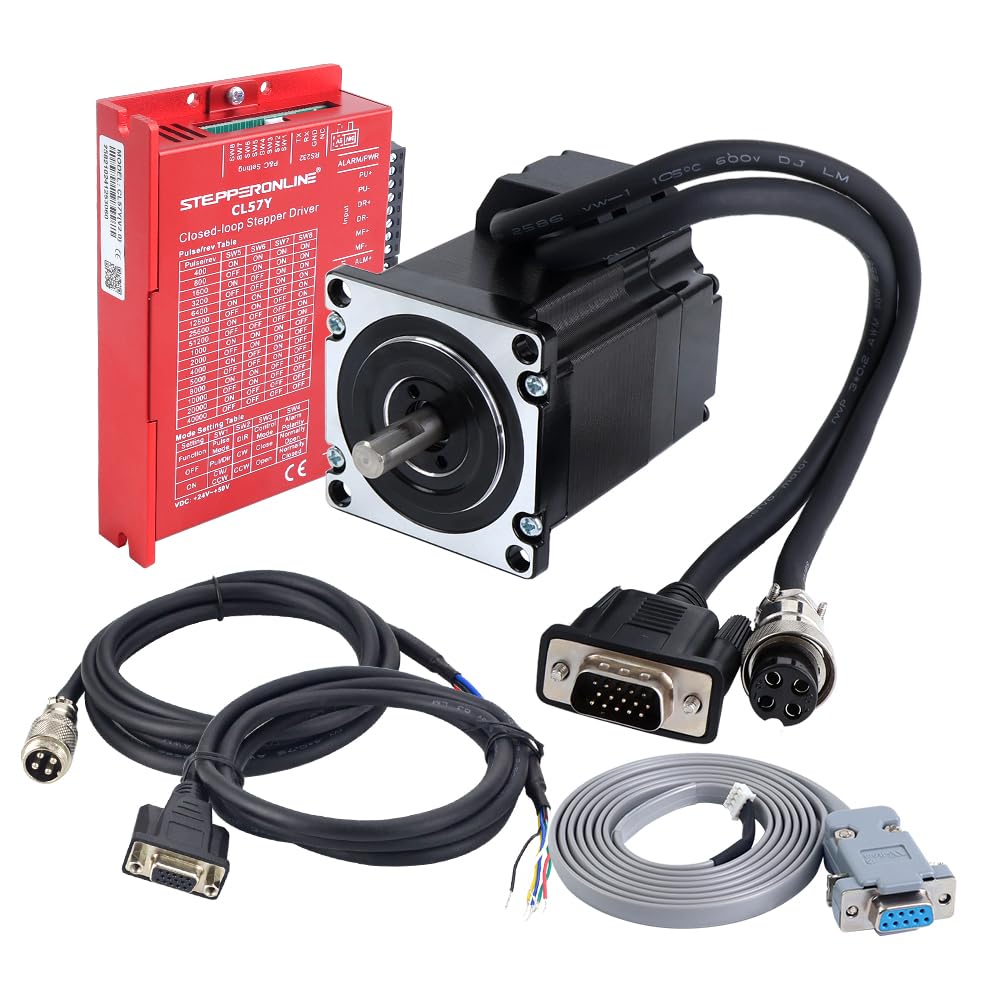 STEPPERONLINE YS Series 1-Achsen Closed-Loop Schrittmotor CNC-Kit V2.0 1,20Nm(169,93oz.in) Nema 23 Motor & 0–7,0A 24–50VDC Treiber