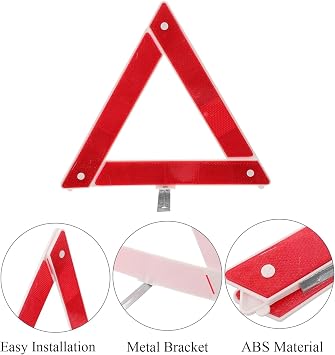 ZNFDOS 2-in-1 Car Emergency Kit – Includes Approved Reflective Car Triangle and High-Visibility Vest, Essential for Cars, Motorcycles, and Campers