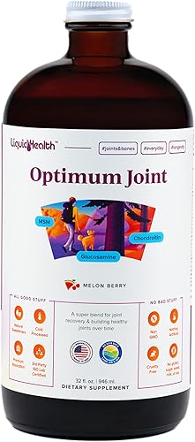 LIQUIDHEALTH Glucosamina condroitina líquido óptimo apoyo articular salud MSM alivio del movimiento de jugo articular ácido hialurónico vegano