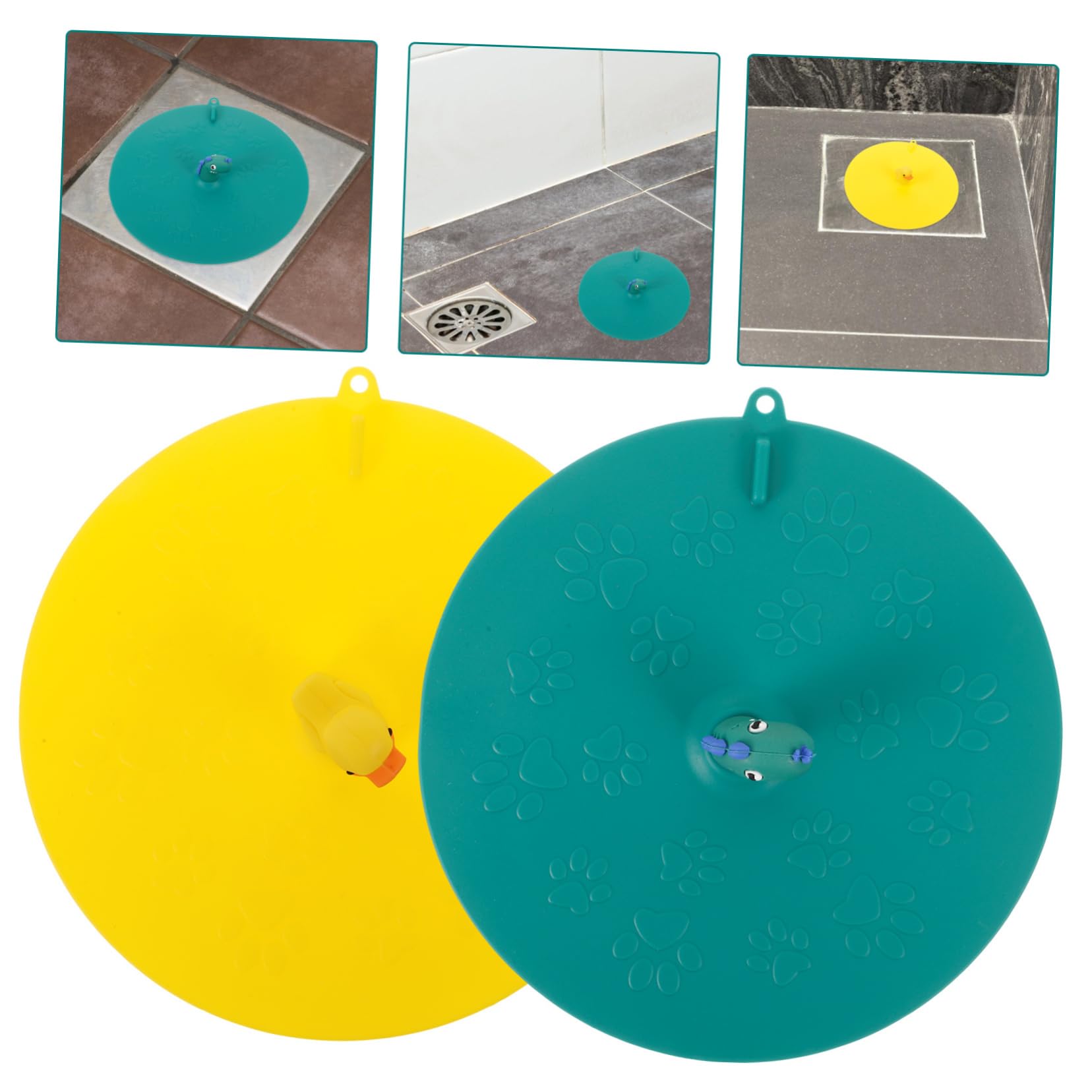 SEWACC 5 Sätze Silikon Badewannenstöpsel Mit Cartoon Design Wasserundurchlässiger Abflussstopfen Für Badewanne Und Waschbecken Gegen Verstopfungen Und Abfallansammlungen 2 Stück * 5