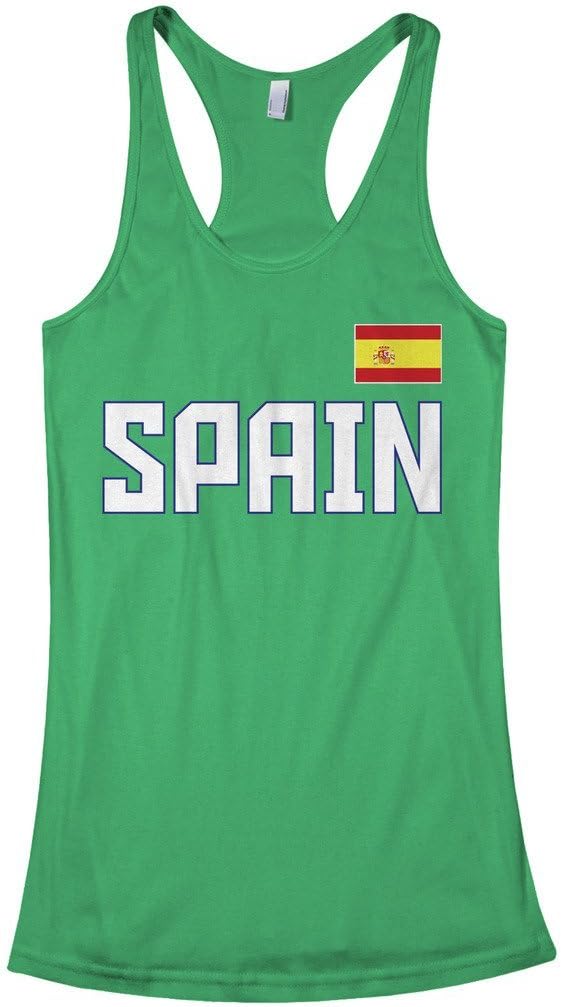 Threadrock Women's Spain National Pride Racerback Tank Top