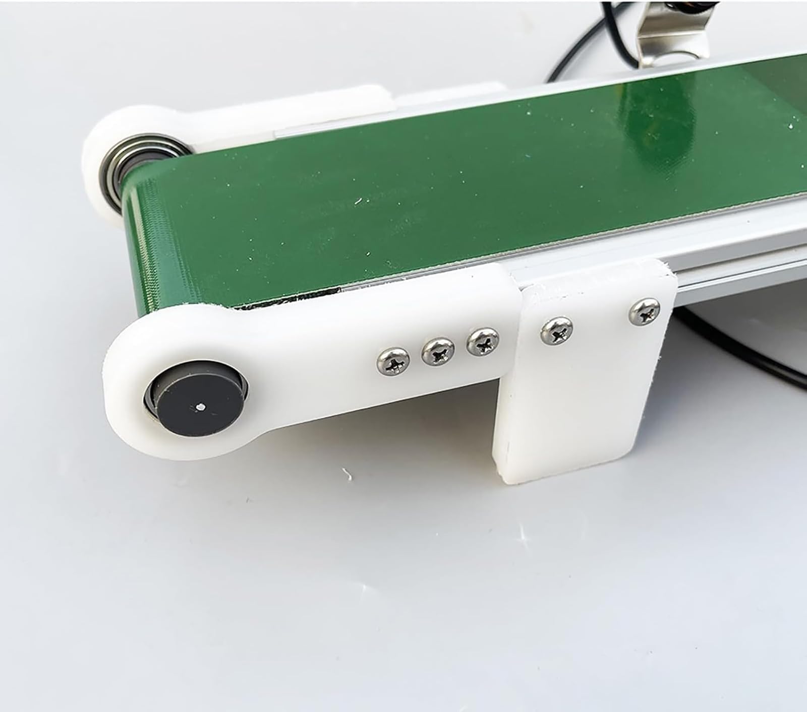 Cinta transportadora de Escritorio pequeña, transportadora eléctrica de Carga con Contador automático, Velocidad Ajustable de 1,8 a 7,6 cm/s, para Laboratorio de Ciencias.