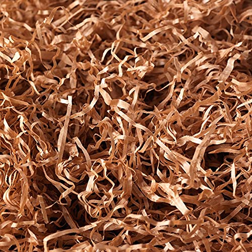 Papel Kraft, Papel de cartón para Rellenar y Decorar Cajas. Papel de cartón desmenuzado de Corte Arrugado Color marrón Ideal para Envoltura y decoración de Regalos Papel triturado. (10 KG)