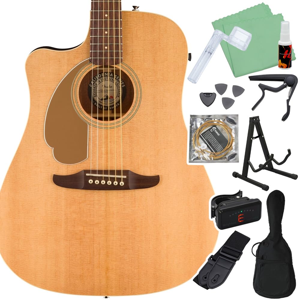 Fender REDONDO エレアコ アコースティックギター ケース付き Amazon.co.jp: Fender フェンダー エレアコギター Redondo