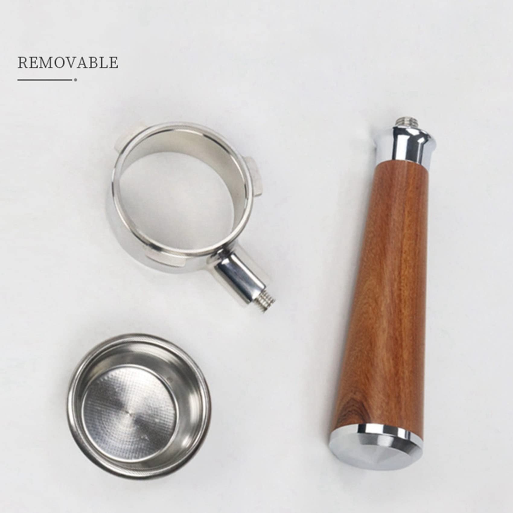 QUNINE Filtre sans Fond de Machine à café de Porte-Filtre de café de 58MM pour l'accessoire Professionnel de poignée de café, G