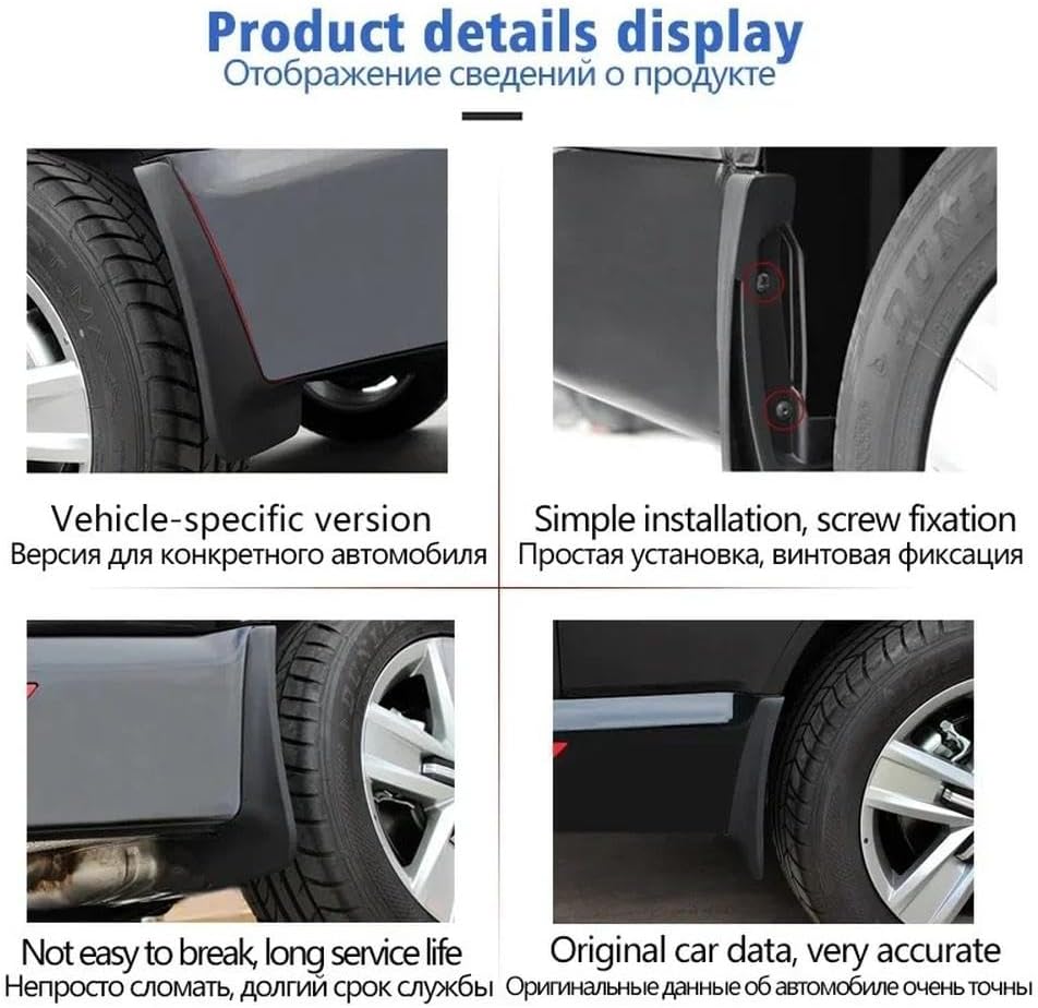 4pcs Mud Flap Guards Front Rear Mudguard Set Car Accessories for Accord for Inspire 4dr Sedan 2003-2007 Wheel Protection