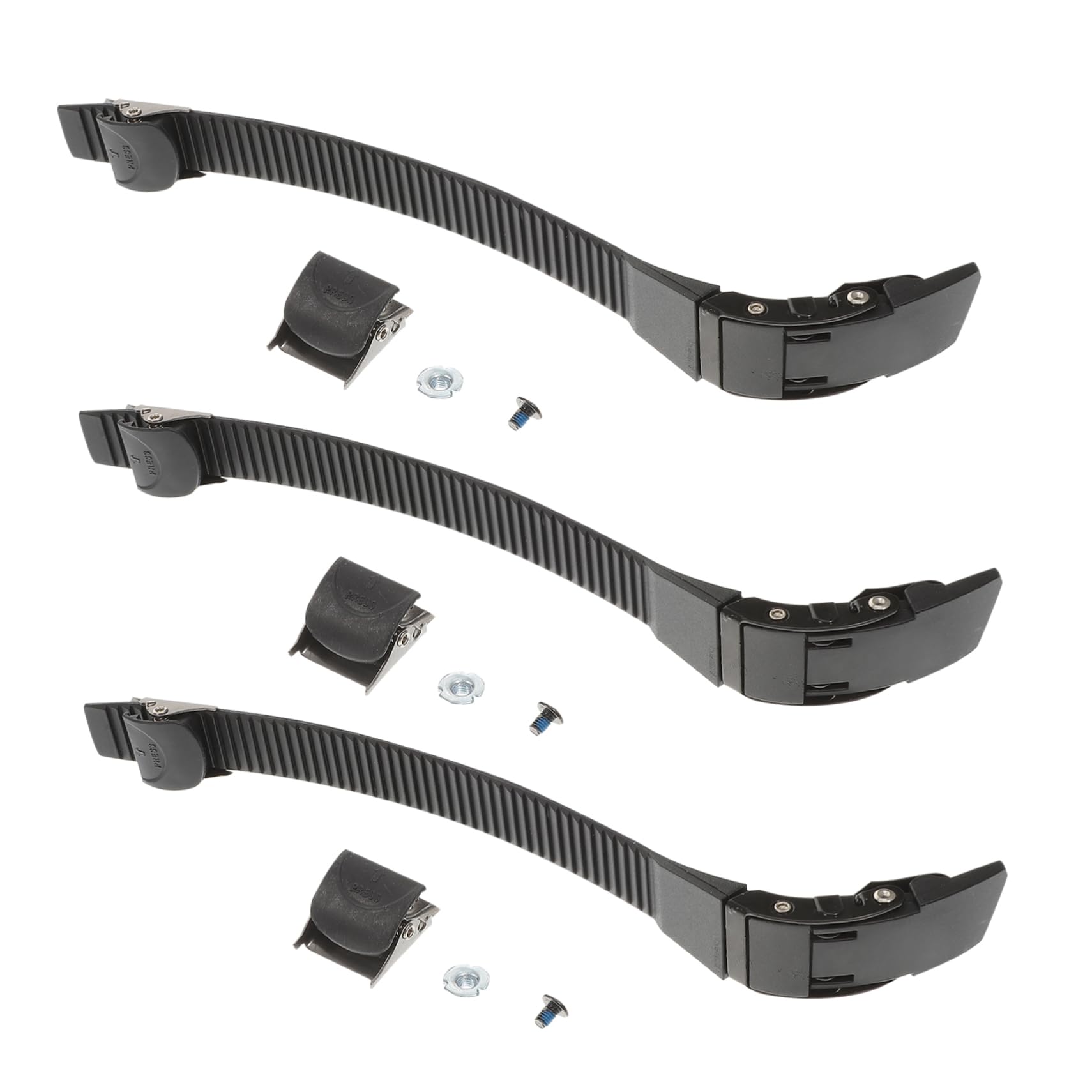 GOOHOCHY Roller Skates Buckle Set 3 Pcs Black Replacement Straps for Skating Shoes Easy Install
