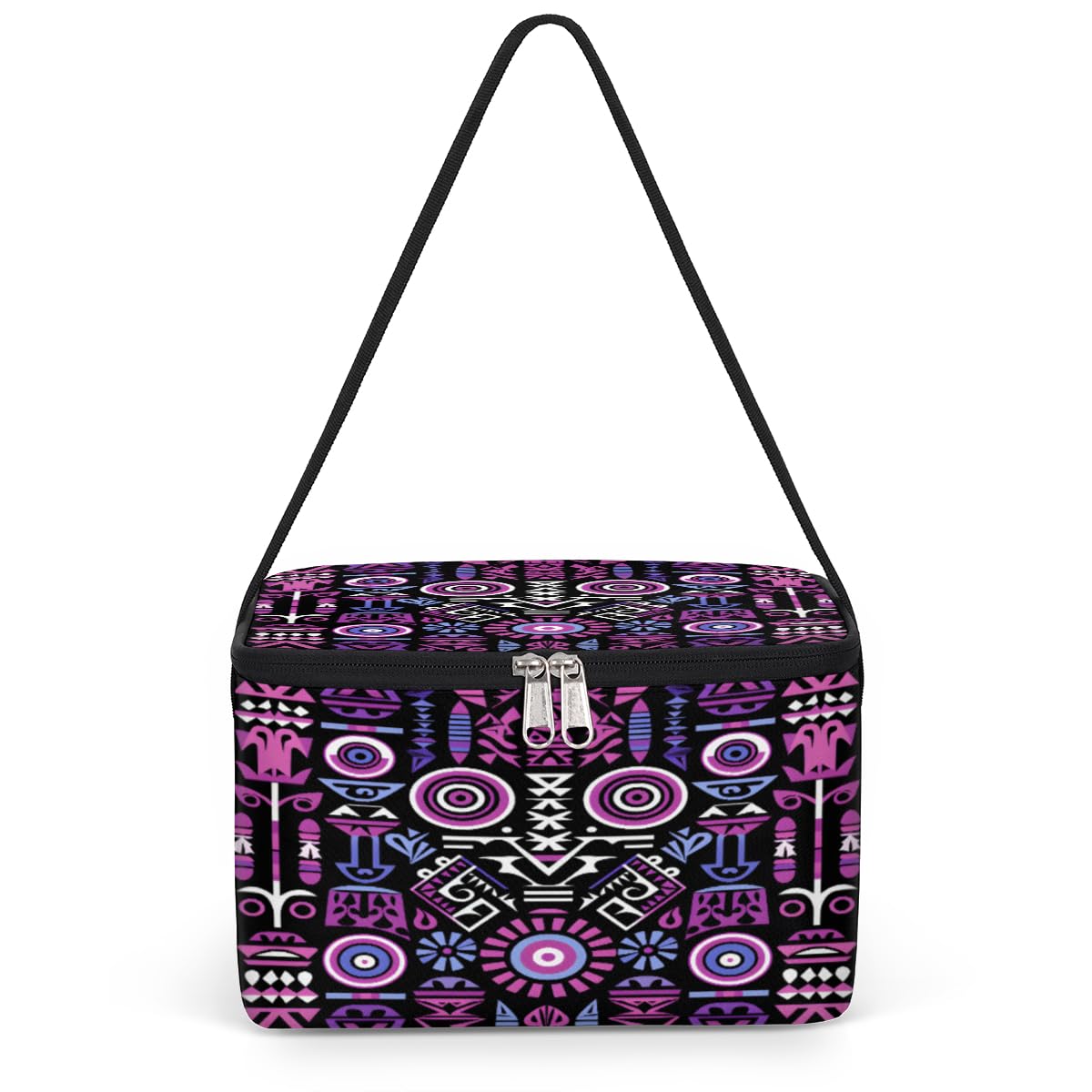 GzLeyigou Lunch Bags for Women Men 9 Cans,National Ornament Decoration Hot & Cold Food Delivery Bag Insulated Grocery Bag Insulated Lunch Box Abstract Pattern Cooler Bag for Office Work Picnic Beach