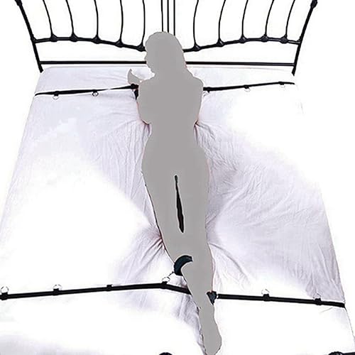 Restricciones de cama para cama sexual, correas de amarre sexuales para mujeres detrás de la espalda, restricciones de servidumbre, juego sexual