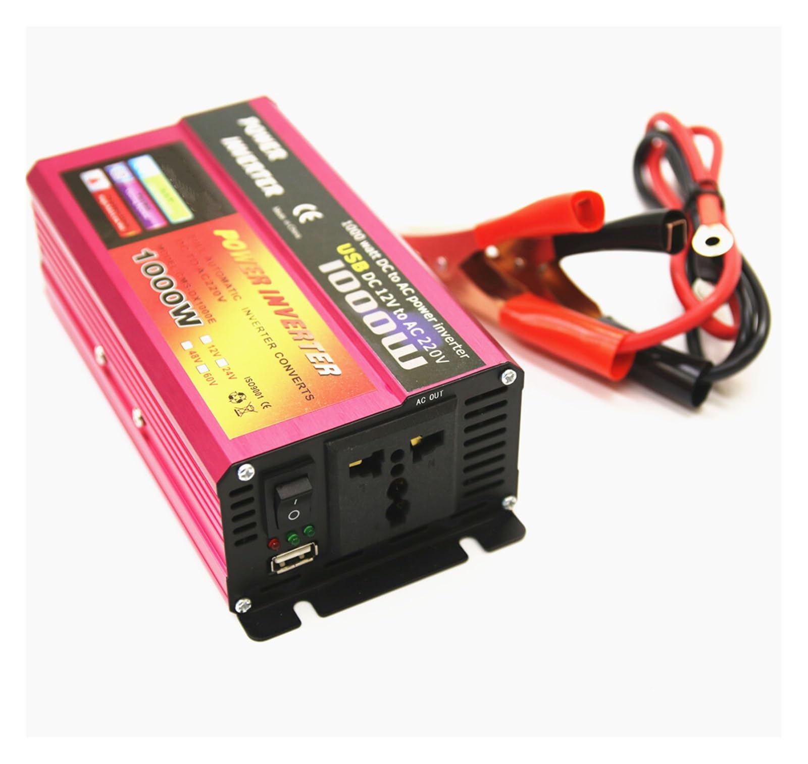Onduleur de voiture 1000W 24V à 220V avec convertisseur USB pour camion