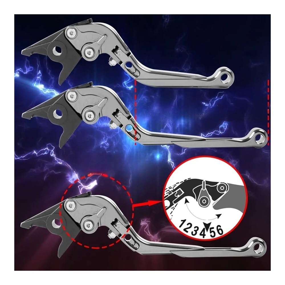Freno Levier Embrague Extensibles Plegable para Fantic Caballero Flat Track 125 250 500 Rally/Scrambler Manetas De Embrague Freno Extensibles Ajustables Y Plegables(Black)