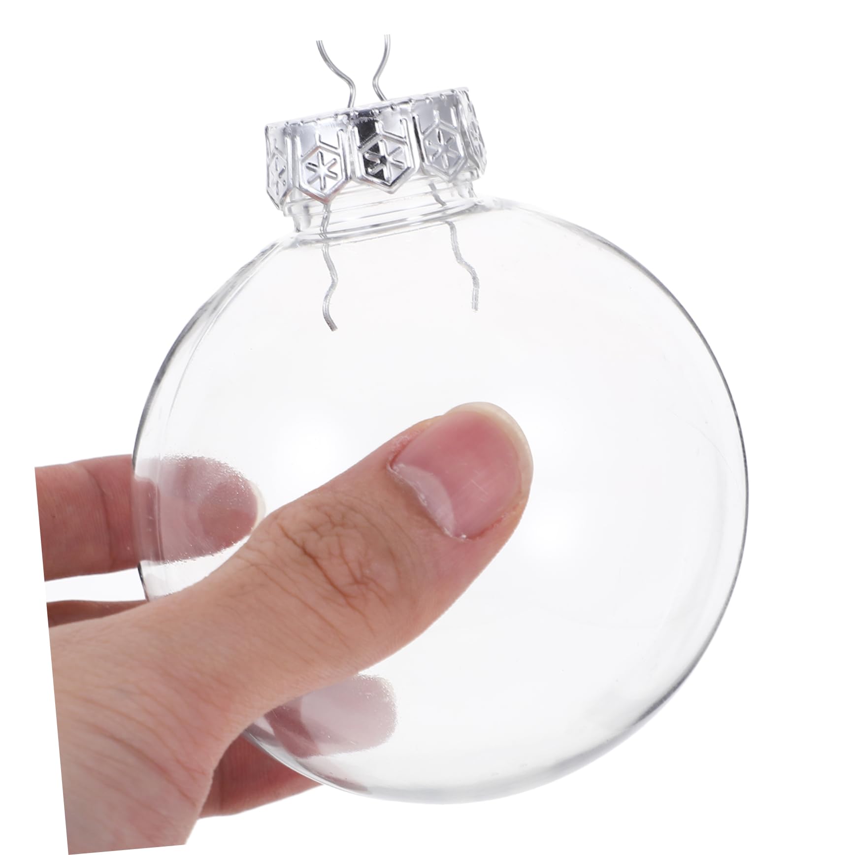 Cabilock 20piezas Colgante de Bola Navideña Transparente y Rellenable para Adornos de Árbol de Navidad Decoración Festiva de Fiestas