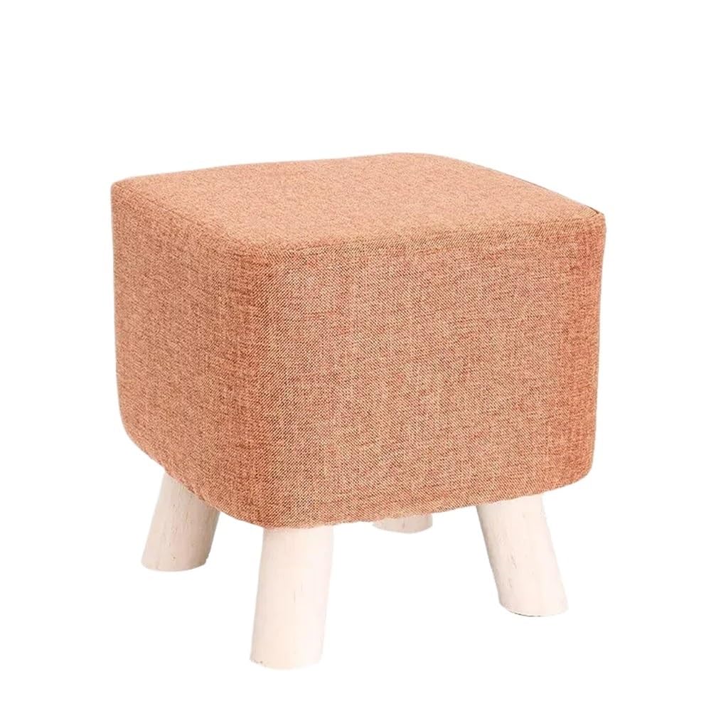 KUYCCSTRESI Square Jacquard Stool Cover Anti Slip Detachable Footstool Cover(Orange square1)