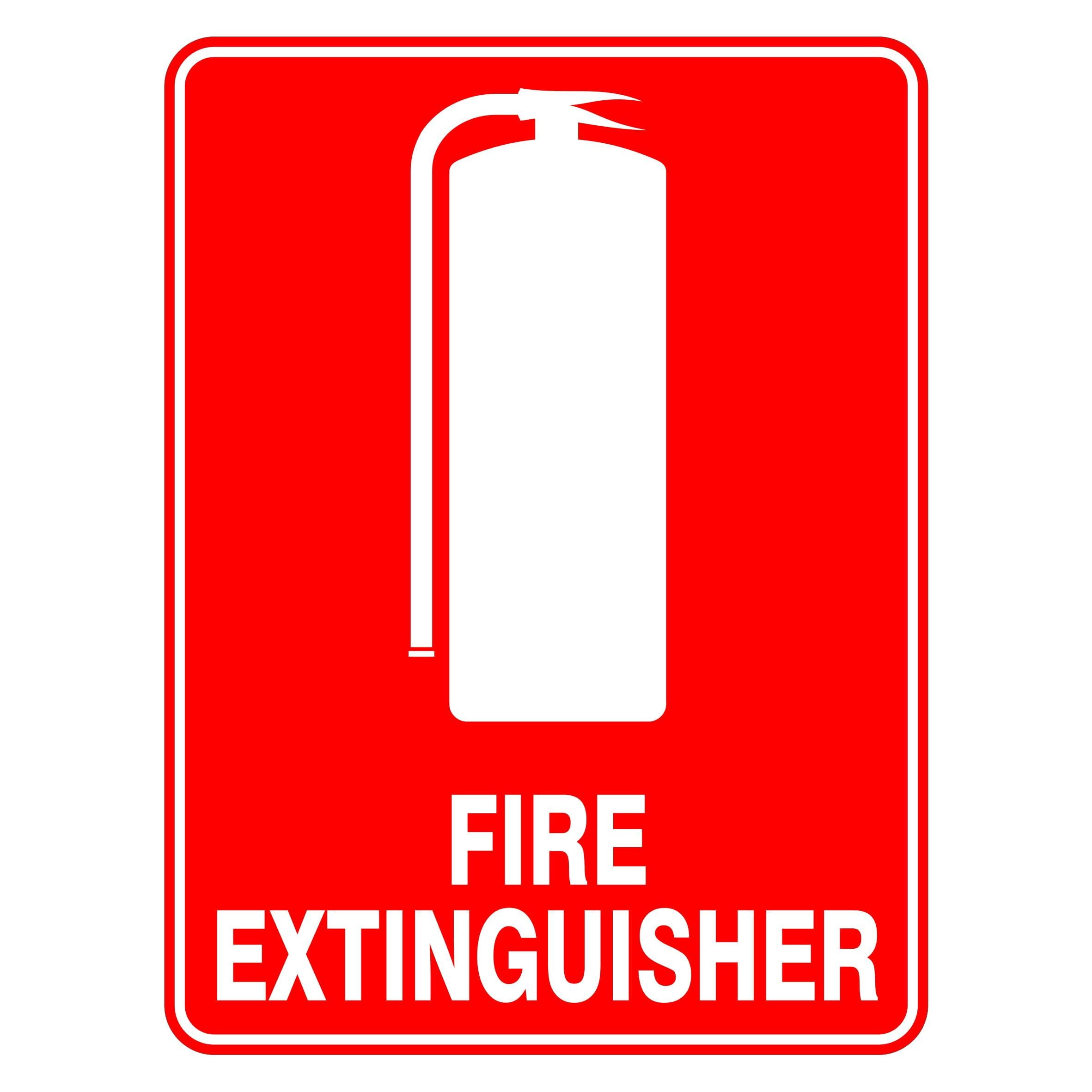 Fire Extinguisher Safety Signs Metal Tin Sign 8 x 12 inch for Industrial & Commercial