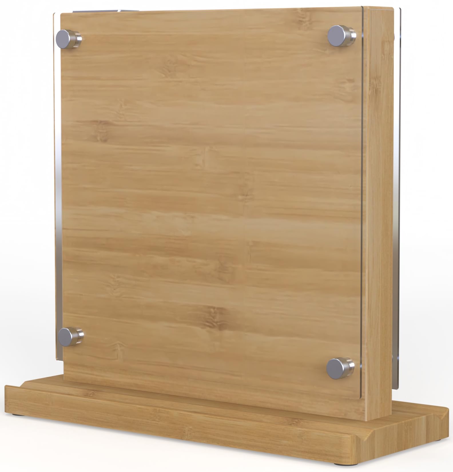 The Rack Co. Magnetic knife holder block stand, double sided wooden magnet board, knife holder (Wood)