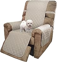 Vista 1 de U-NICE HOME Funda para sillón reclinable, reversible, con correas elásticas, resistente al agua, protege de perros y mascotas, sillón extragrande