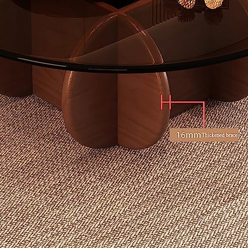 Sofa, Nordic Light Luxus Nisttisch / gehärtetes Glas rund Couchtisch Schlafzimmer Bett Hotelzimmer Freizeittisch