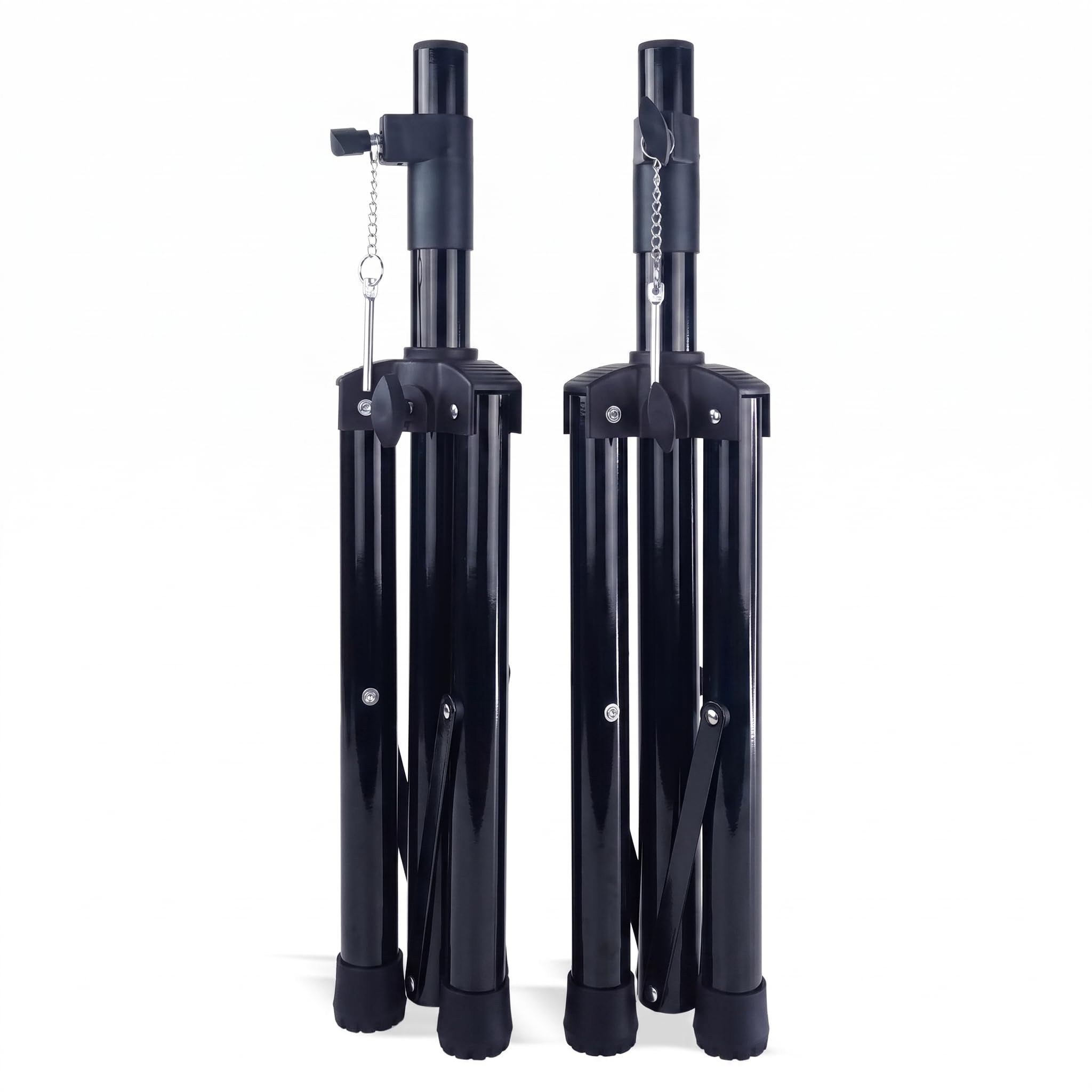 Extreme Sound - Coppia Stativi Treppiedi Supporti Cavalletti in Metallo - Stand per Casse Acustiche Diffusori Audio - Altezza Regolabile e Richiudibile - Asta telescopica universale da 35mm
