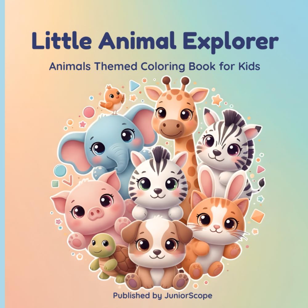 Little Animal Explorer: Animals Themed Coloring Book for Kids