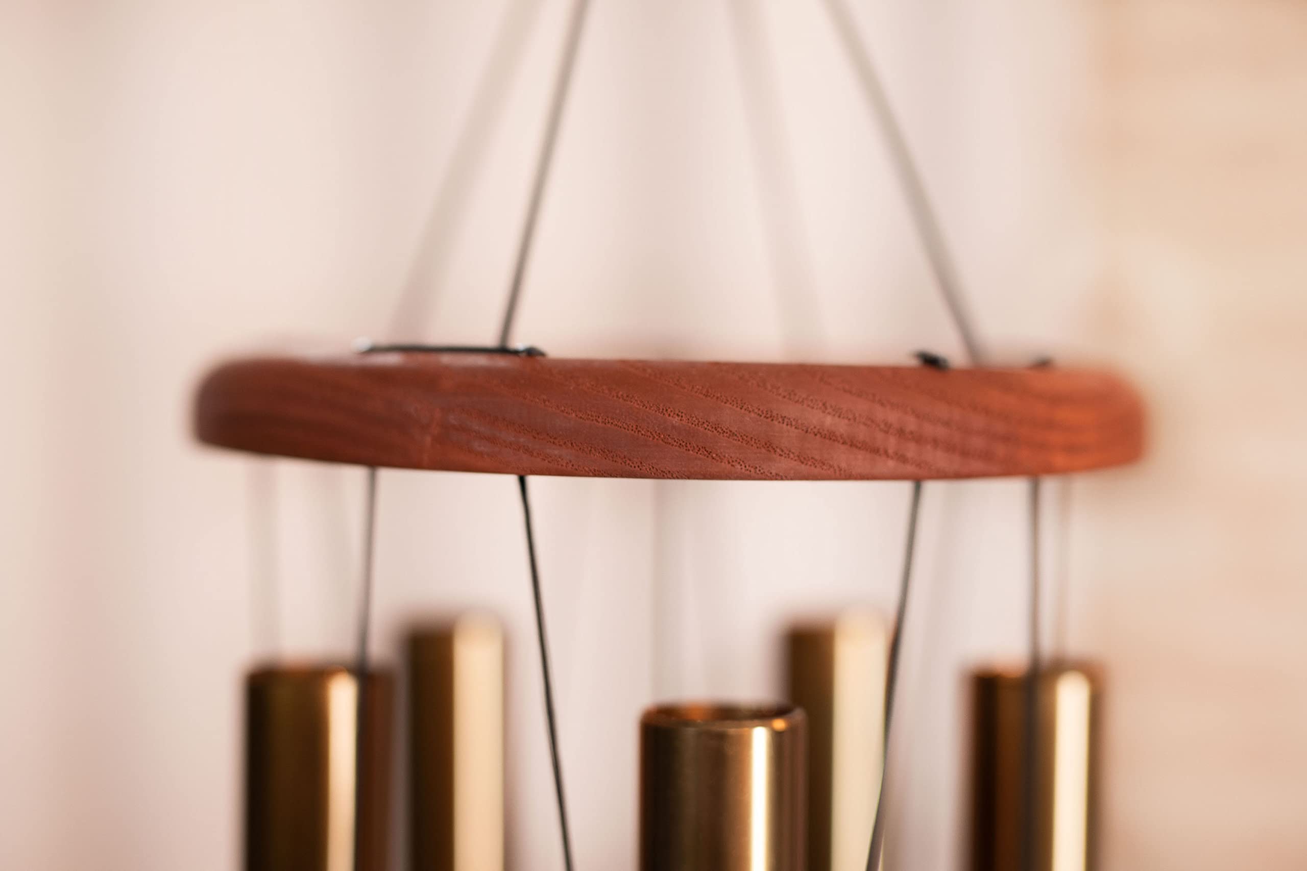 Sonic Energy Meditation Chime – 90 cm, Bronze, Flower of Life – Windspiel mit 5 Klangstäben, 432 Hz – Dekoration für Innen- und Außenbereich (FOLMC36B)