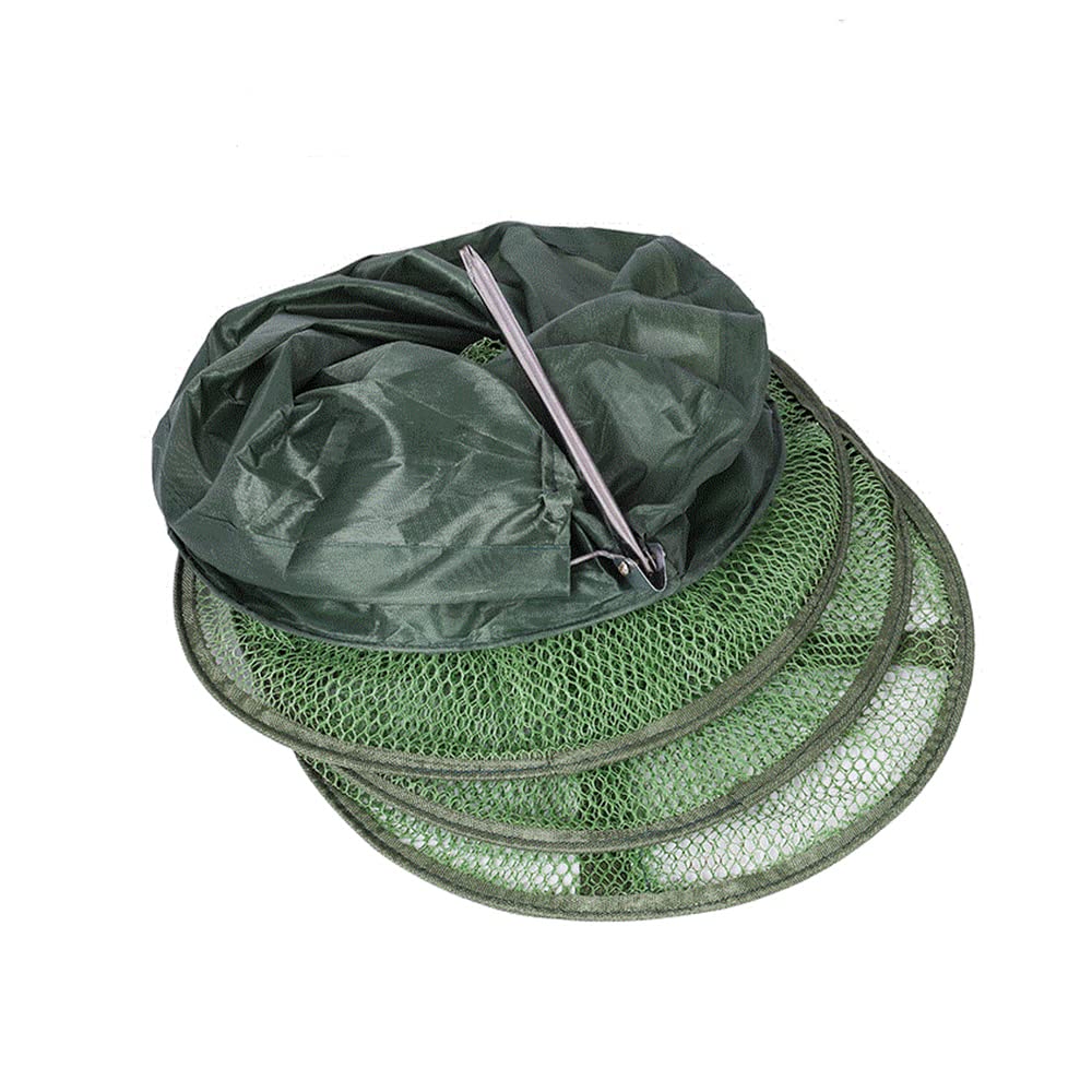 25 x 1,2 m Panier de pêche pliable à 4 couches Trempé dans un filet de pêche pour garder les poissons dans l'eau Accessoires de pêche en maille filet
