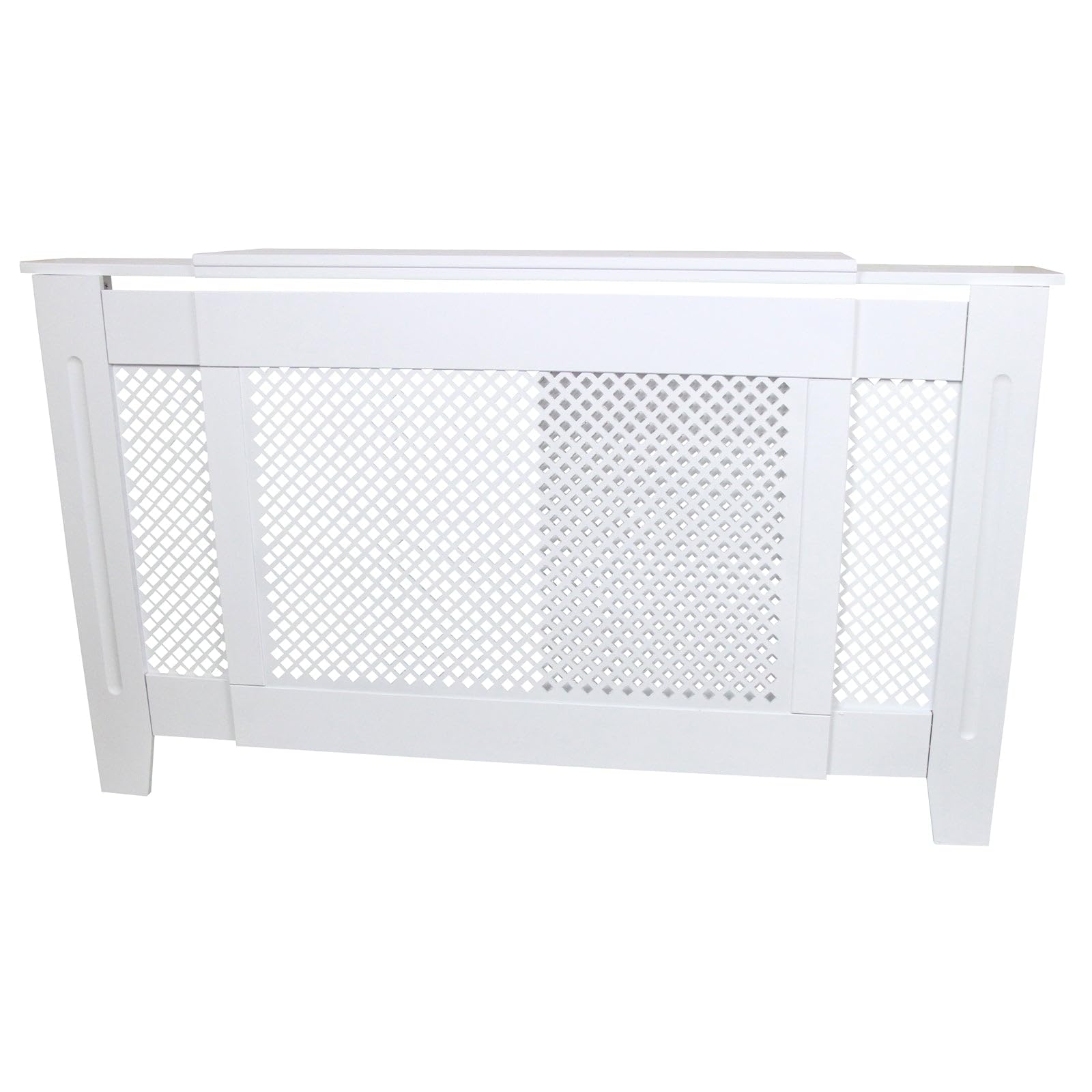 MonsterShop Heizkörperverkleidung Heizkörperabdeckung Heizkörper Abdeckung Heizungsabdeckung Gitter Abdeckung 1400mm-1920mm B x 820mm H x 205mm T in Weiß