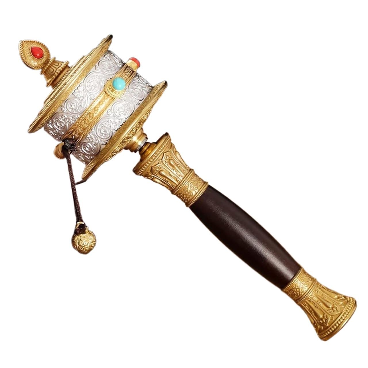VHcgCGJ Prayer wheel, Wheel Tibetan Handheld Buddhist Prayer for Meditation Yoga with Double Bearing