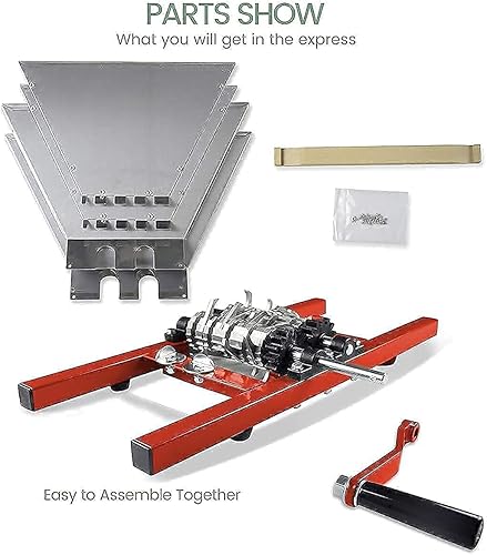 Miniatura 7 de SQUEEZE master Prensa clásica de vino de sidra de manzana y frutas, cesta de madera maciza de 4.75 galones18 litros con trituradora clásica de